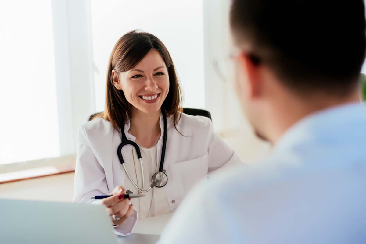 doctor discussing benefits of php