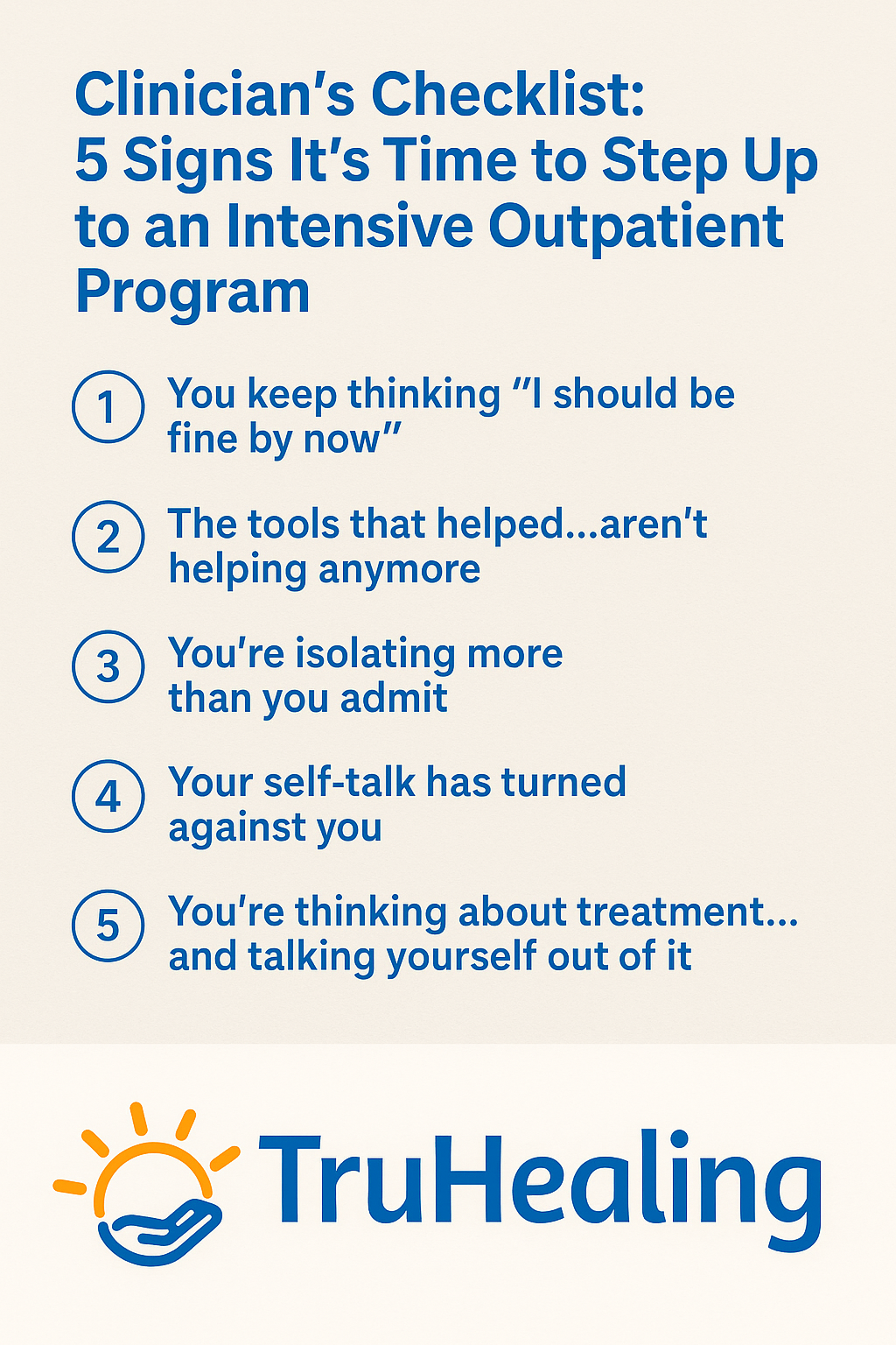 Time to Step Up to an Intensive Outpatient Program